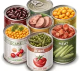 canned-foods-assortment-variety-beans-vegetables-meat-selection-including-highlighting-preserved-food-373683626